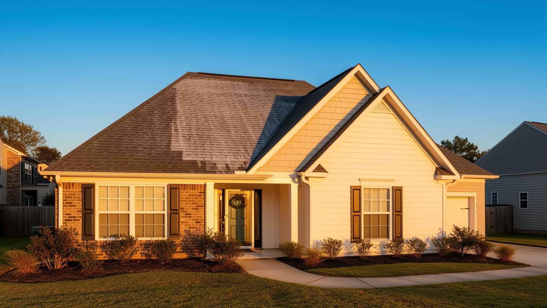 Freshly cleaned home exterior